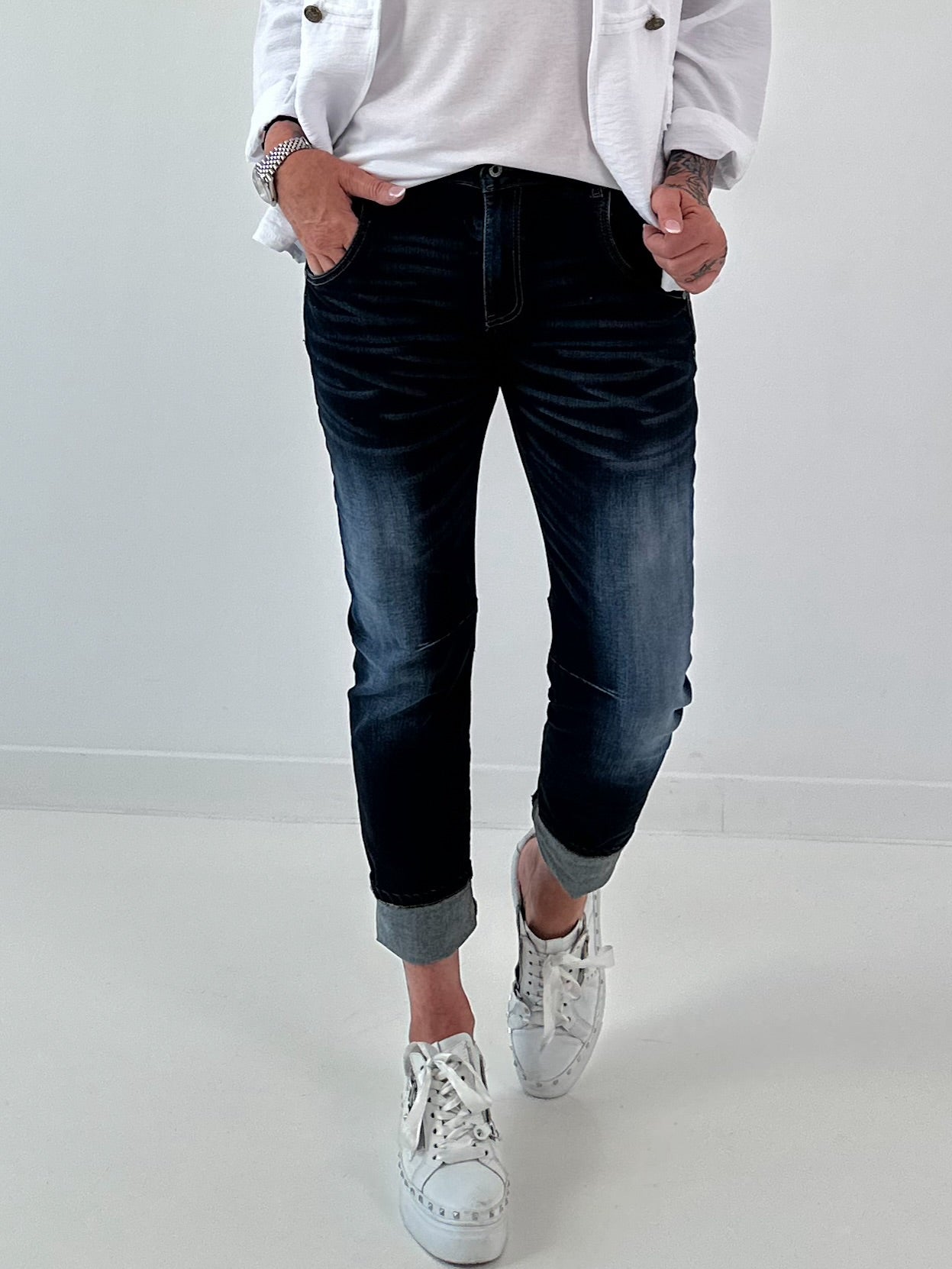 Jeans Hose mit besonderer Waschung  - denim