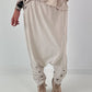 Haremhose mit Knopfdetails - beige