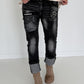 Jeans Fashion Smiley - used-black