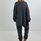 Oversized Sweater mit Frontprint - anthrazit