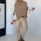 Kuscheliger Grobstrick-Pullunder - camel
