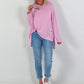 Feinstrick Hoodie - rosa