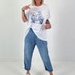 T-Shirt Vespa - white-light blue