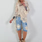 Crocheted Tunic with Pattern - beige