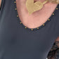 Jumpsuit mit Nieten - anthrazit