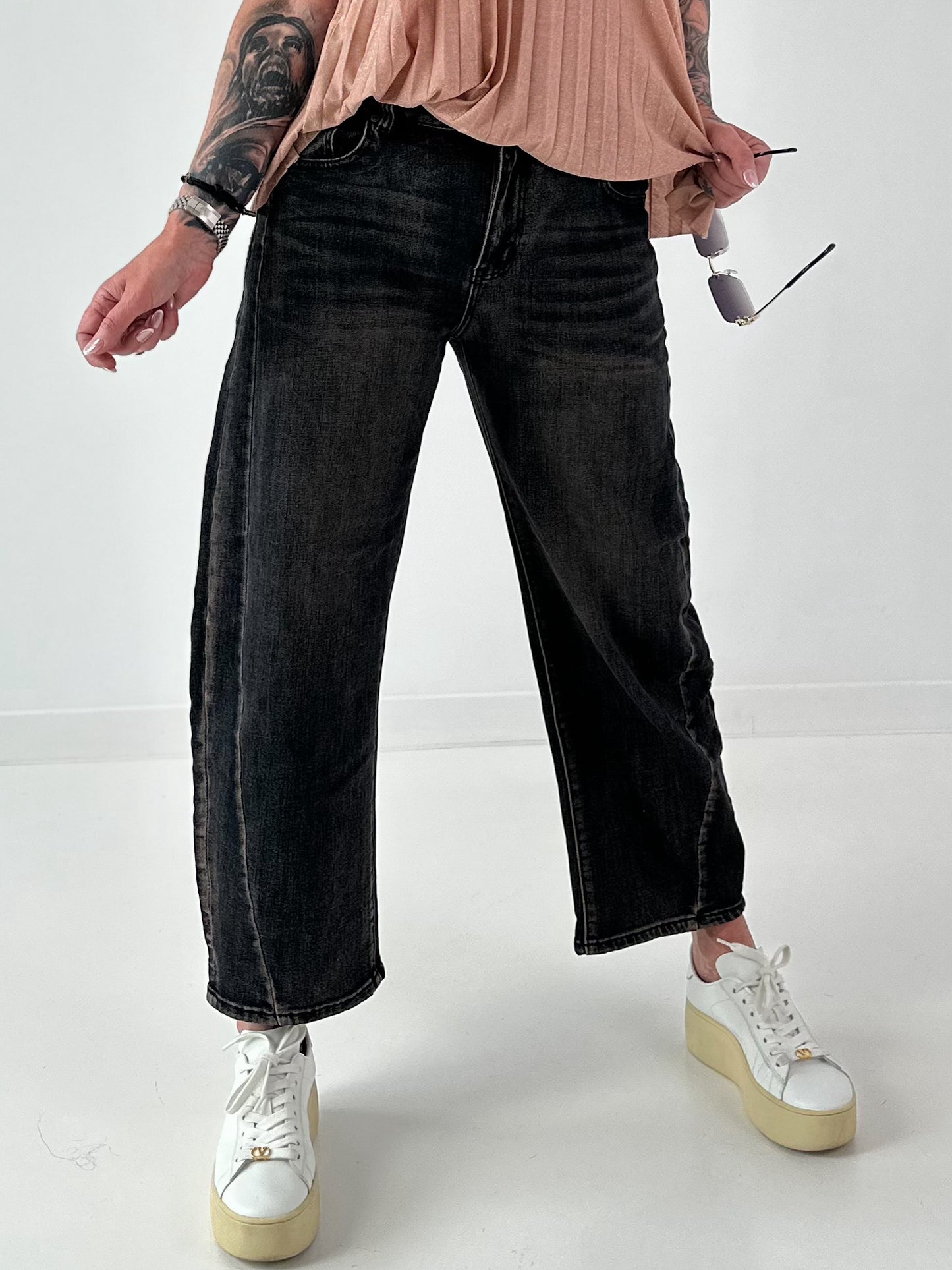 Ballon Jeans Hose - schwarz