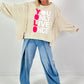 Sweatshirt Modell "YOLO" - beige