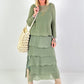 Light knit sweater - khaki