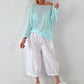 Leichter Oversized Pullover - babytürkis