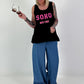 Top with Flounce SOHO - black