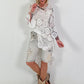 Crochet tunic with pattern - white