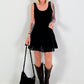 Ruffled skort - black