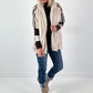 Pelzjacke mit Strickarm Modell "Fluffline" - beige