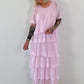 Kleid im Lagenlook - rosa