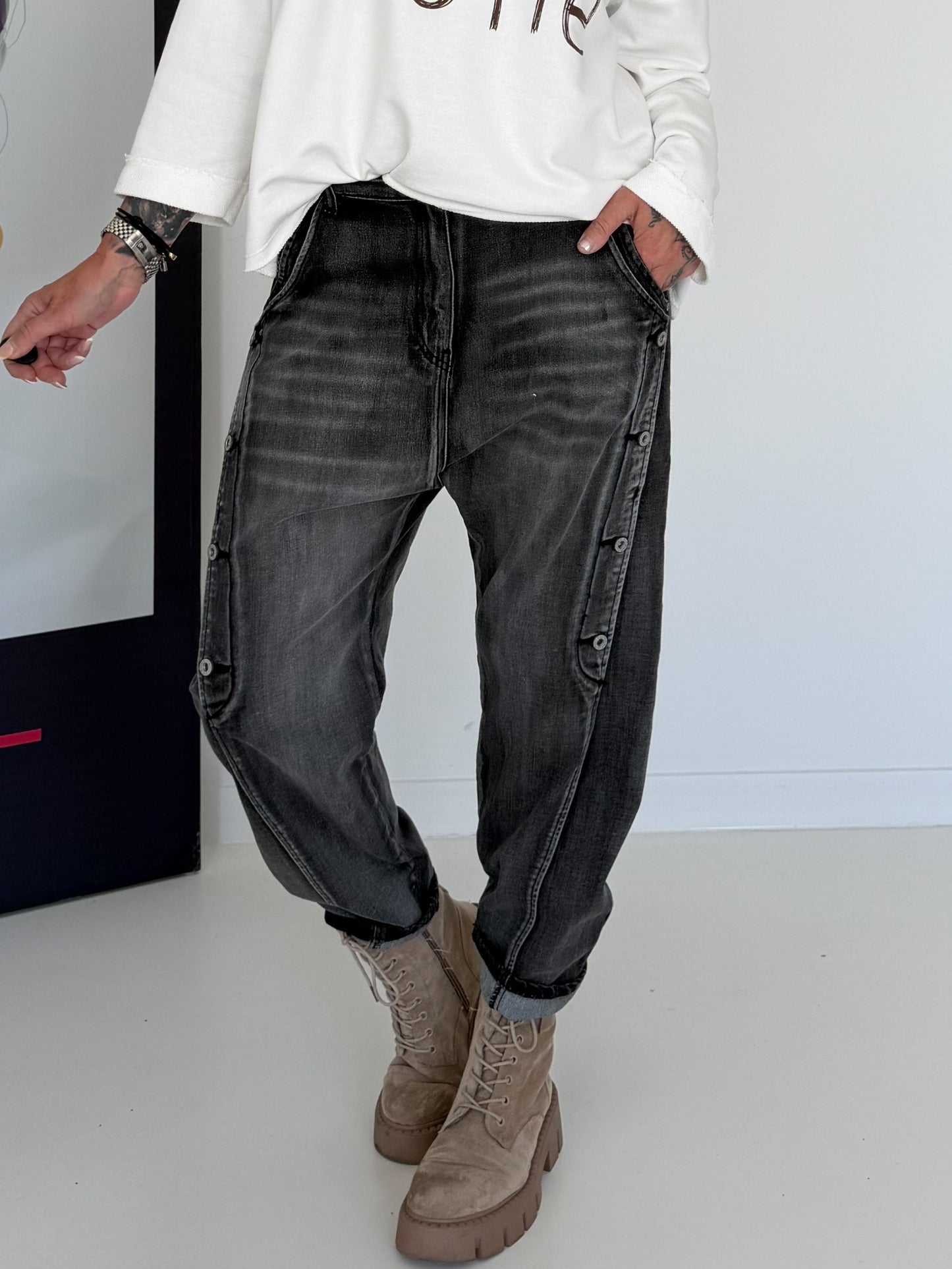 Baggy Jeans - used grey