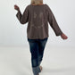 Sweatshirt mit Leo-Print - taupe