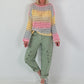 Grobstrickpullover mit Farbverlauf  - mehrfarbig