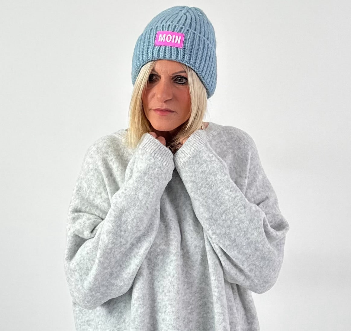 Zwillingsherz hoed model "MOIN" - blauw