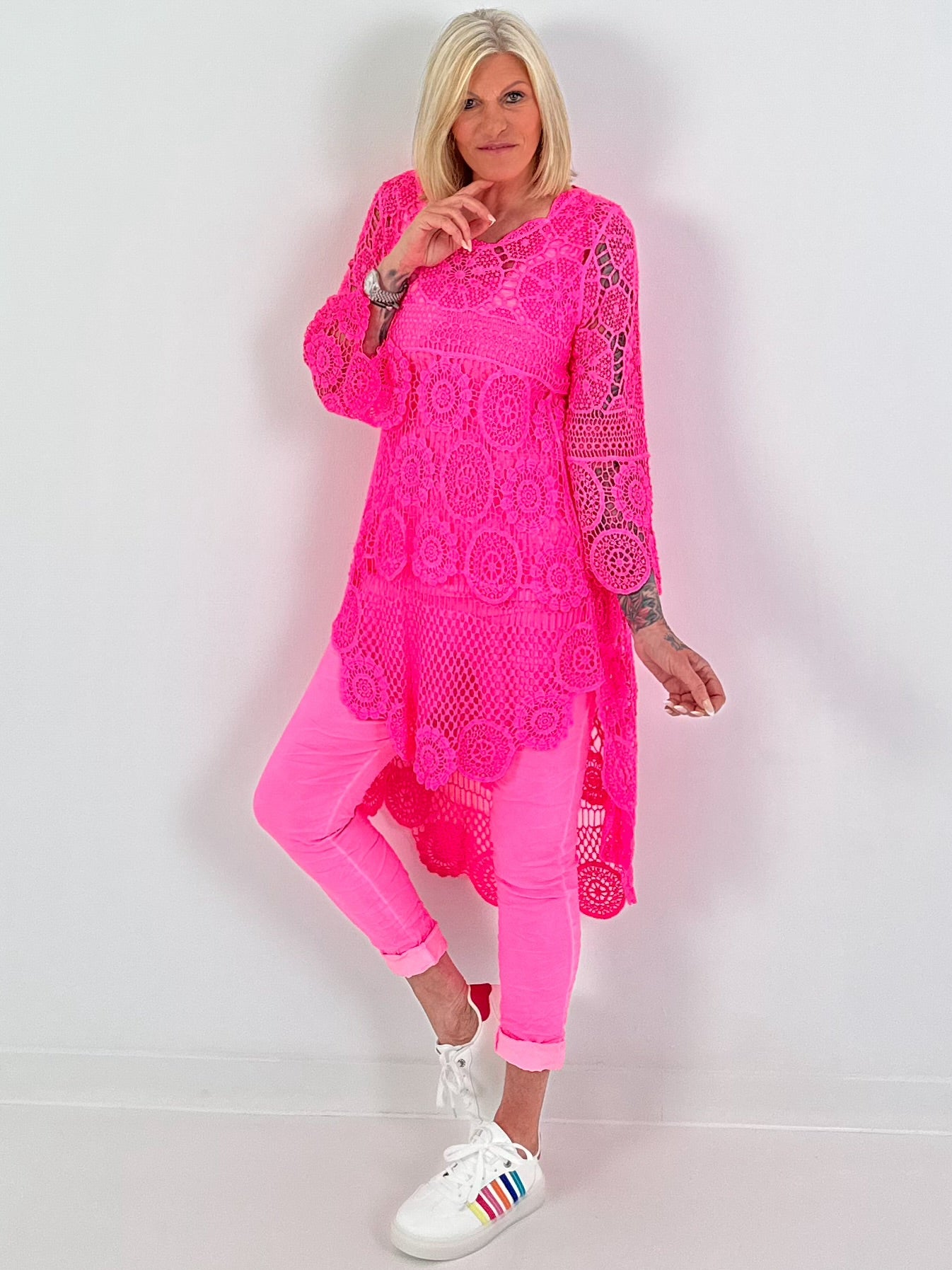 Hose im Knit-Look - neonpink ( lieferbar ab 26.04.26)