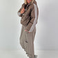 Bomberjacke mit Kapuze - taupe