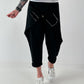 Sweatshirt Hose mit lässigen Details - schwarz