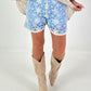Crochet Shorts - light blue-multicolor