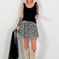 Skort Leo with ruffles - beige-multi-coloured