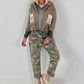 Jacke mit Pailletten Taschen- taupe