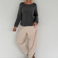 Weicher Basic Pullover - anthrazit