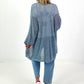 Crochet Jacket with Lurex - light blue