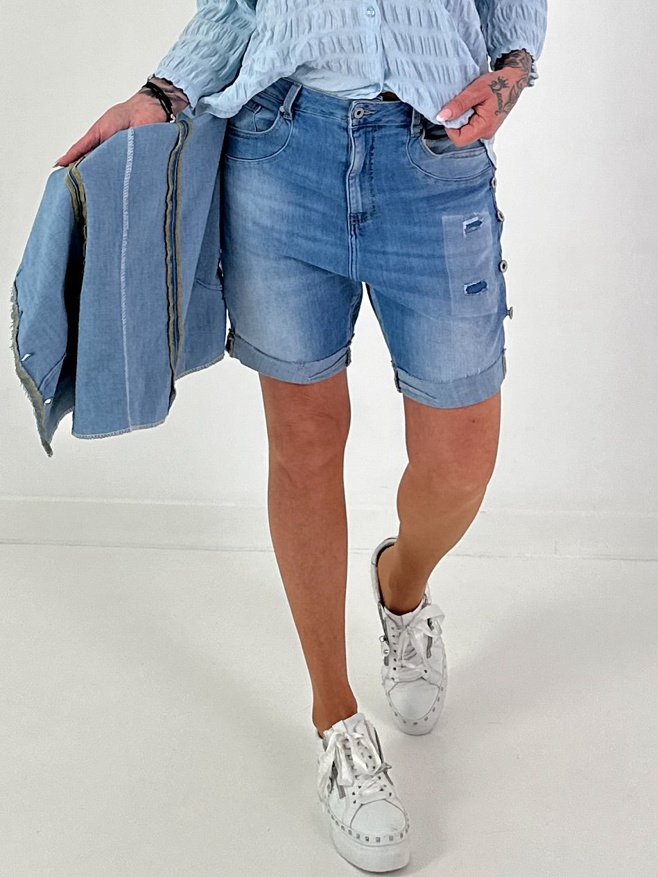 2-in-1 denim shorts