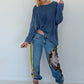 Oversized Shirt stone washed - jeansblau