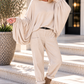 Poncho-Pullover in Rippoptik - beige ( lieferbar ab ca. 10.11.26)