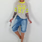 Sequin Shirt New York - silver-neon yellow