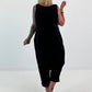 Jumpsuit mit seitlichen Streifen- schwarz