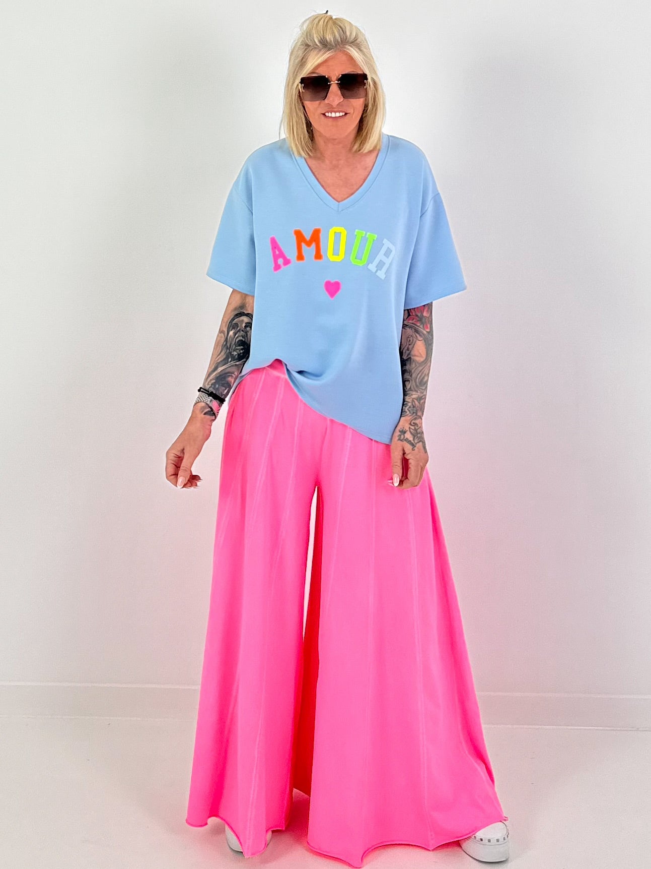 Sweatshirt Amour - light blue