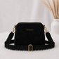Crossbody-Bag in Wildleder-Optik - schwarz