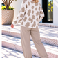 Pullover mit Rundhalsausschnitt im Leo-Print - weiss-beige