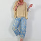 Strickpulli mit Lurex - beige