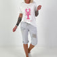 Sweatshirt with Lobster Print - white