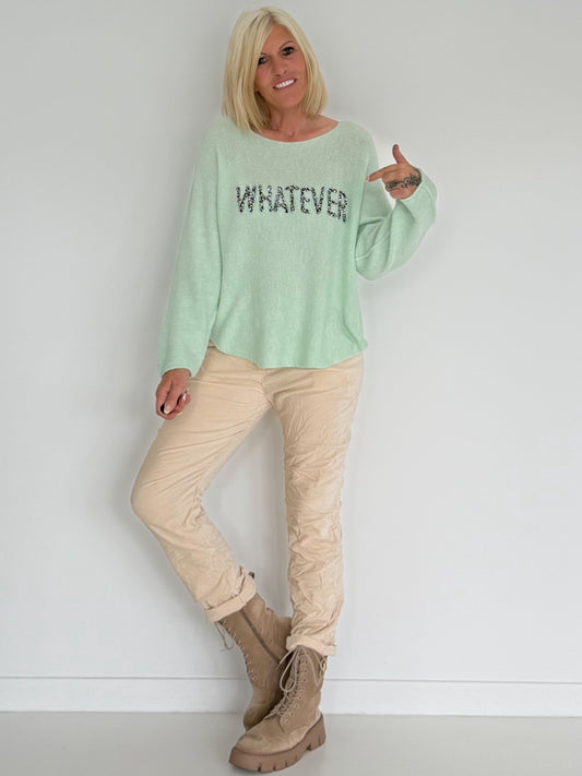 Weicher Pullover Whatever - mint