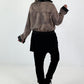 Vintage leather-look blouson jacket - taupe