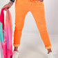Hose im Knit-Look - neonorange( lieferbar ab 26.03.26)