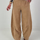 Balloon Linen Trousers - camel