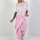 Blouse shirt with "puff sleeves" - white