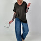 Shirt mit Cut-Out Details - schoko