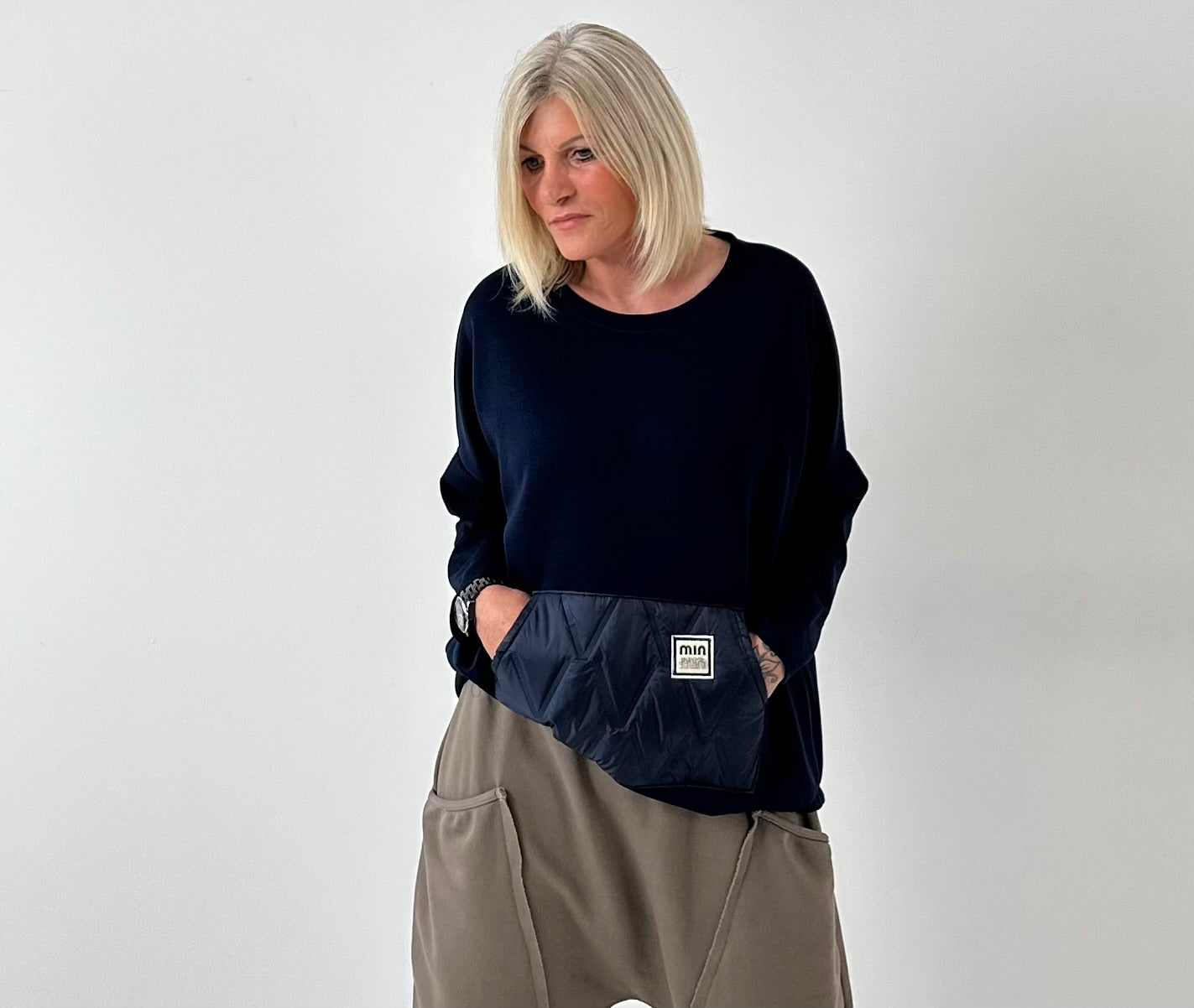 Sweatshirt model "Metro Chic" - midnight blue