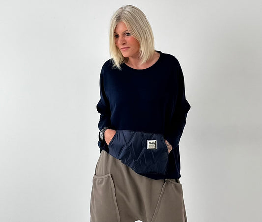 Sweatshirt model "Metro Chic" - midnight blue