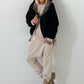 2 in 1 Jacke mit Leo-Print - schwarz