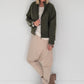 Jacke mit Streifen-Details - oliv